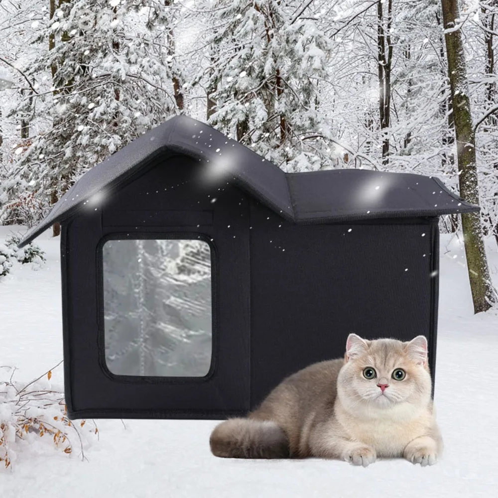 【セール中】屋外猫ハウス 取り外し可能で洗えるデザイン ペットベッド 防水 猫 犬 ユニバーサル 便利な収納と洗える犬小屋