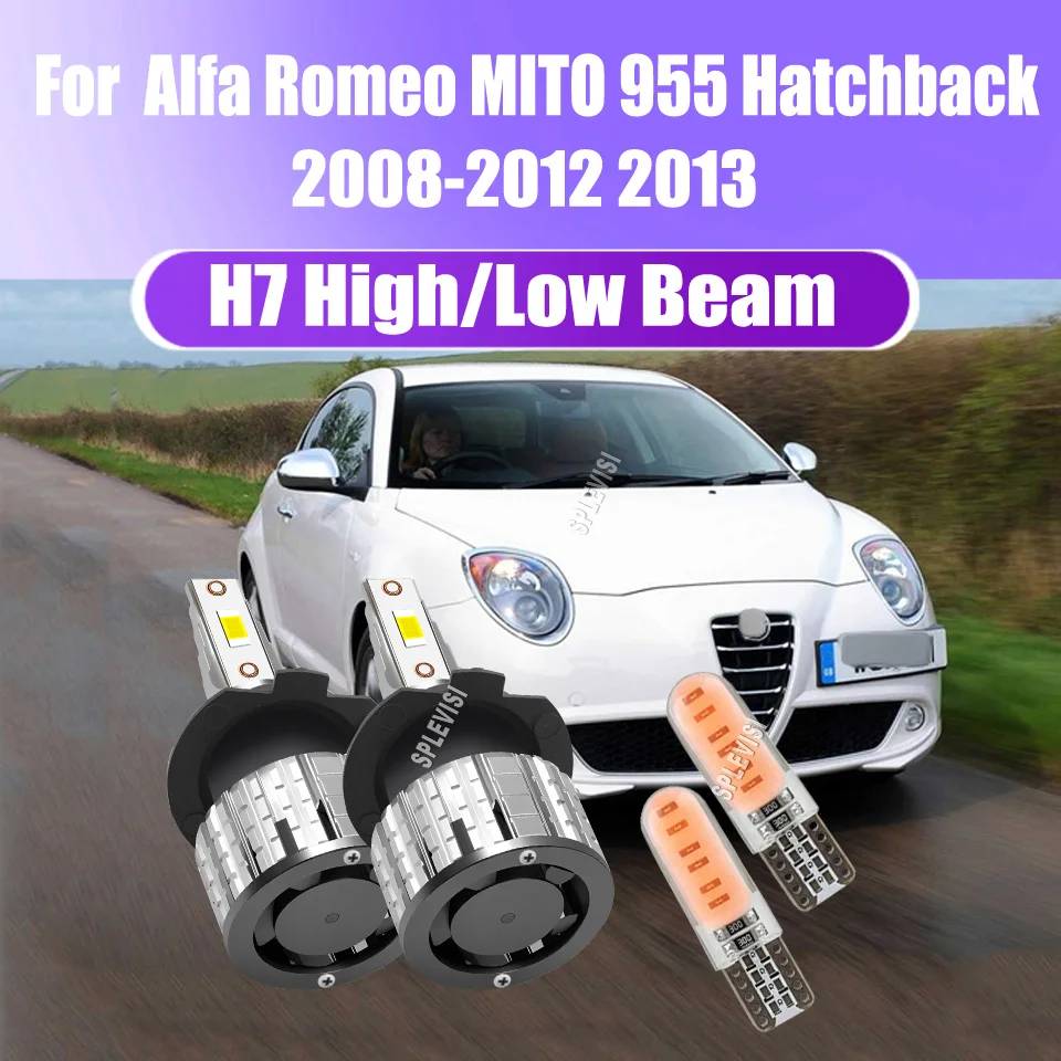 

LED Headlight Side Bulbs - deliver an impressive 350% brightness compared to halogen For Alfa Romeo MITO 955 Hatchback 2008-2013