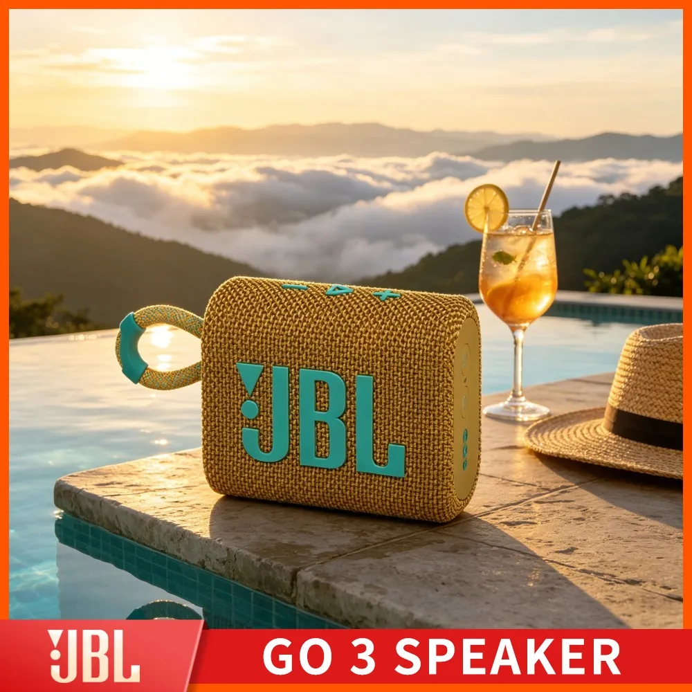 Shower Home Sound JBL GO3 Bluetooth Speaker 5W IPX7 BT5.3 TWS RGB TF USB Handsfree Hifi Holiday Gear