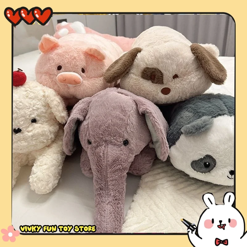 

New Large Size Hug Pillow Warm And Cozy Cartoon Animal Plush Pillow - Cozy Pig Rabbit Bear Raccoon Pillow