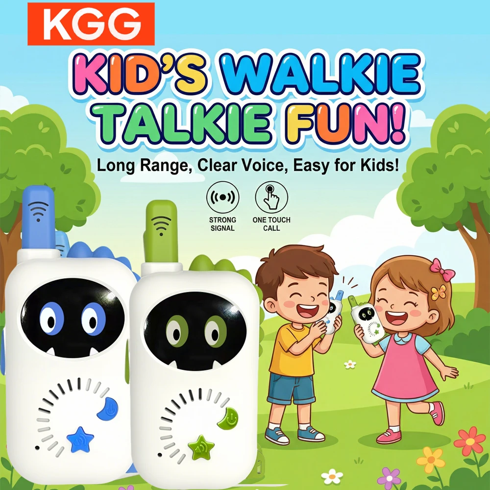 

Kids Walkie Talkies 2 Pack, Long Distance Two-Way Radio Toy for Children, Outdoor Handheld Gift for Boys and Girls