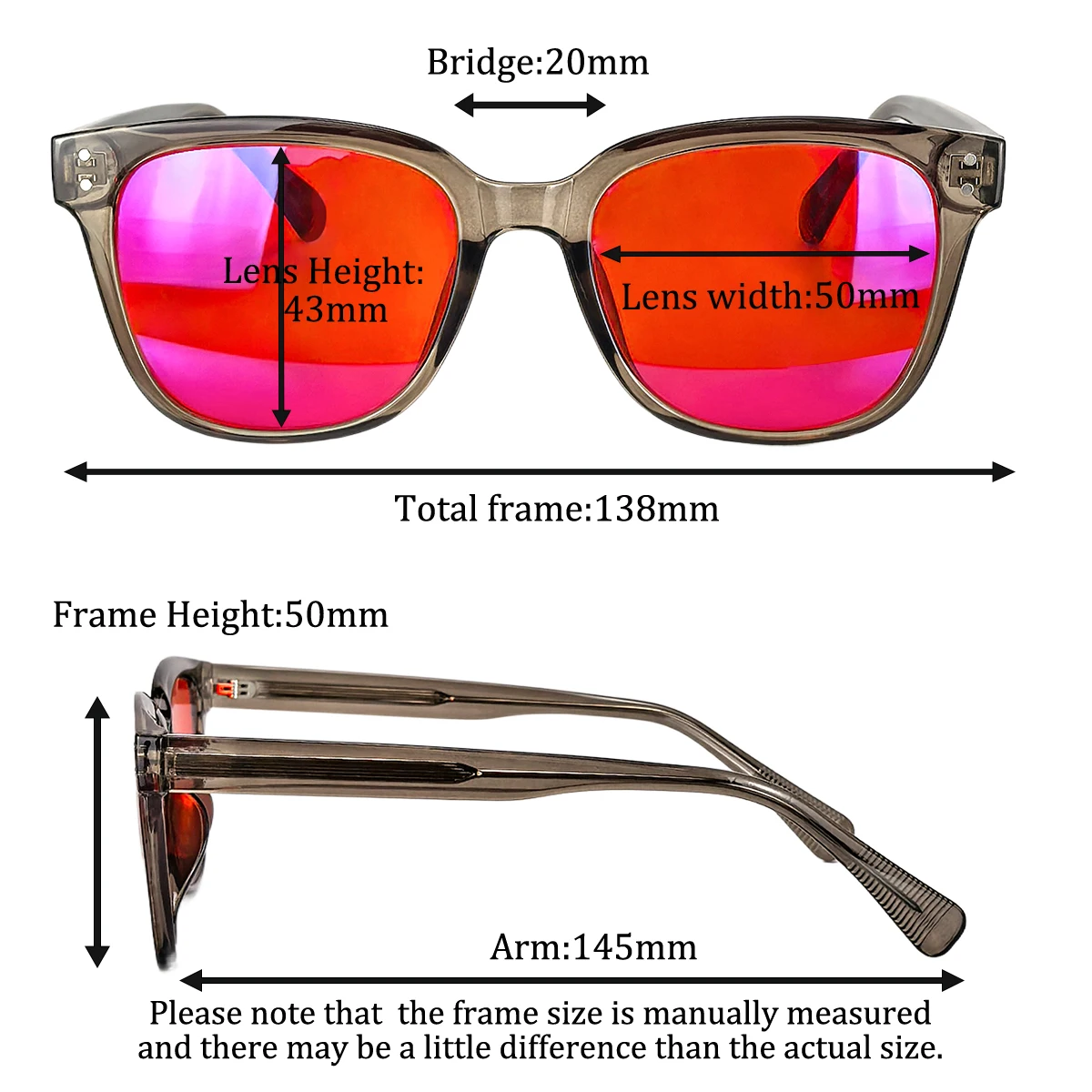 SHINU Glasses Red Orange Lens 99% blocking rate TR90 lightweight Frame anti blue light glasses Relieve Eye Strain Glasses case