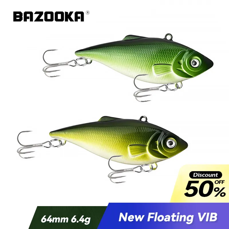 

Bazooka 6.4g 64mm Fishing Lure Swimbait Carp Pike Baits Slow Jig VIB Hard Jigging Fast JIG Floating Trolling Winter Bass Pike