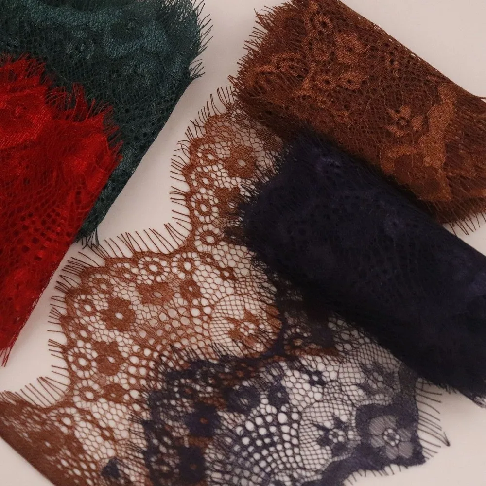 New 3 Yard Lace Trim Ribbon Soft Texture Floral Pattern Floral Lace Trim Cuttable 9.5cm Wide Decorative Lace Edging DIY Crafts