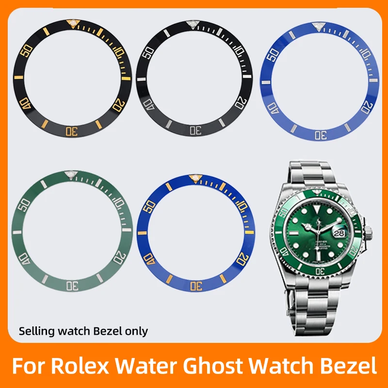 38mm Ceramic Alloy Watch Bezel Insert Ring Slope Fit 40mm Watch Case For Rolex Water Ghost 116610 Diving Men Watch Accessories