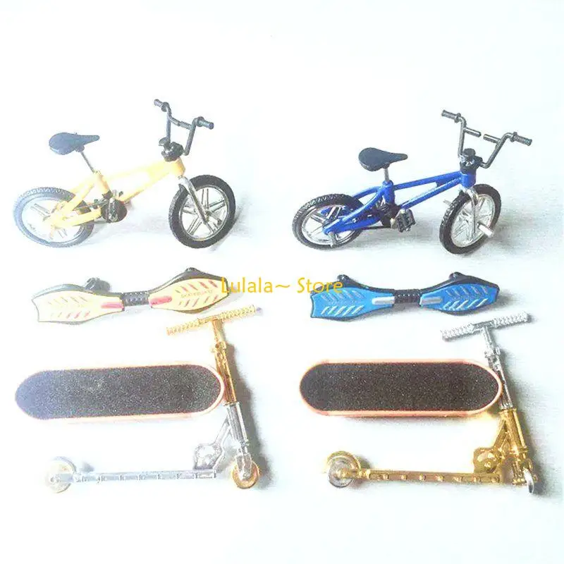 Y4QA Finger Scooter Skate Boarding Mini Finger Bike Toy Bricolaje Adultos Favor Fiesta