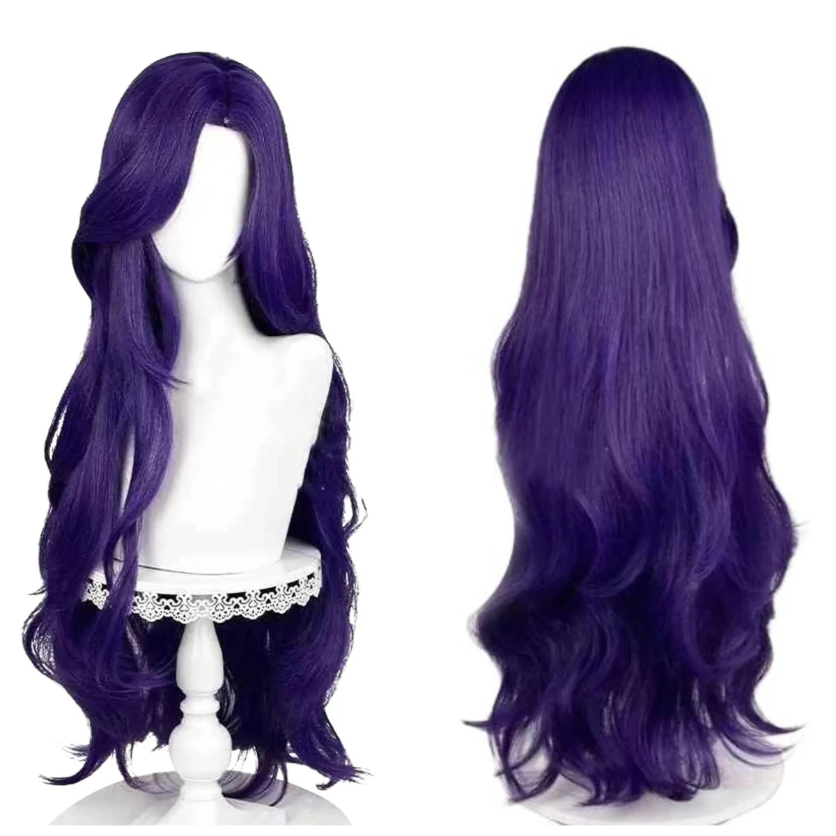 Rarity Cosplay Wig Rarity Wig Long Dark Purple Curly Wigs Heat Resistant Synthetic Hair Halloween party