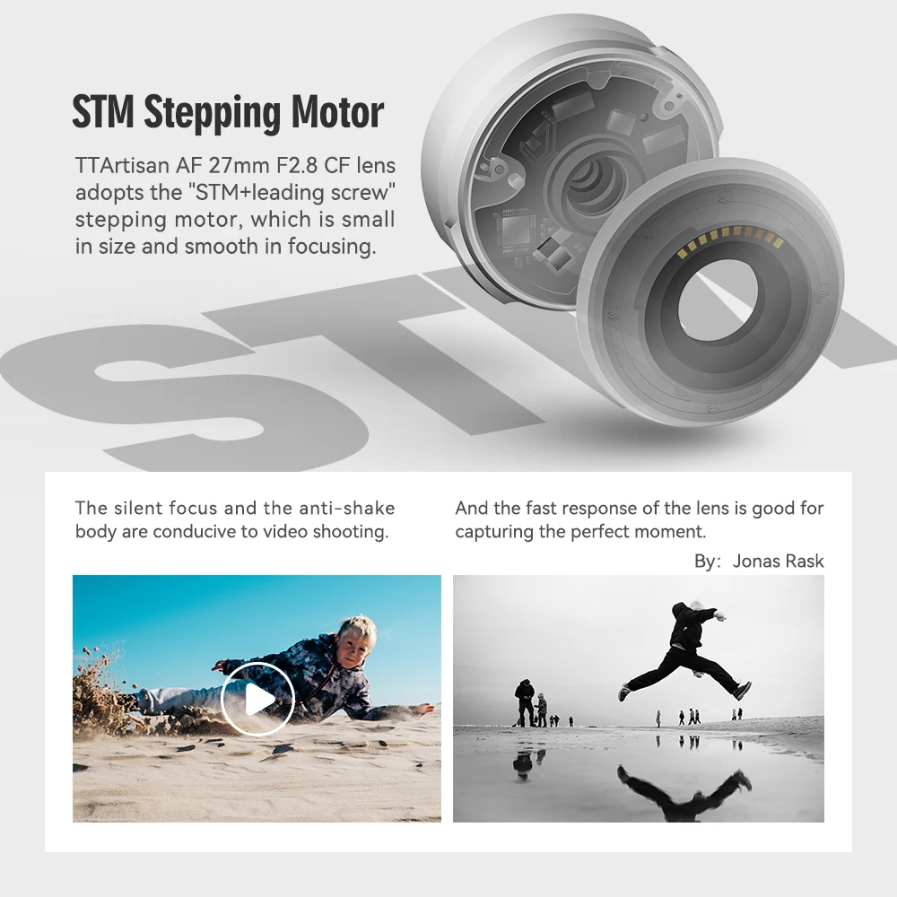 TTArtisan AF 27mm F2.8 Camera Lens Auto Focus for Fuji X Fujifilm XF Sony E Nikon Z Mount STM APS-C Eye perception For XA7 XT100