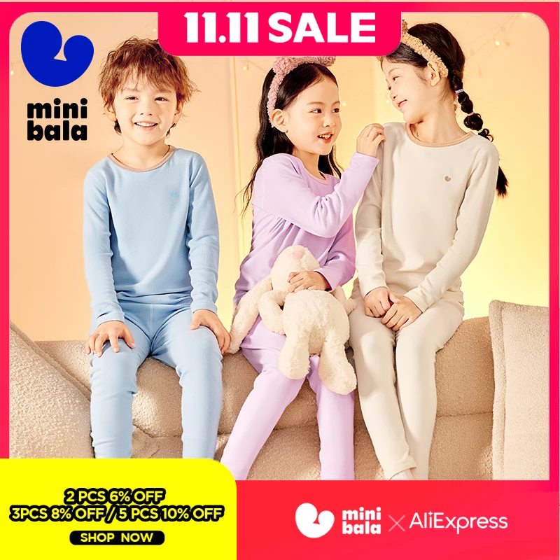 

Миниатюрный комплект нижнего белья для мальчиков и девочек, термопижамы, весенний теплый базовый слой, мягкая и уютная одежда для сна