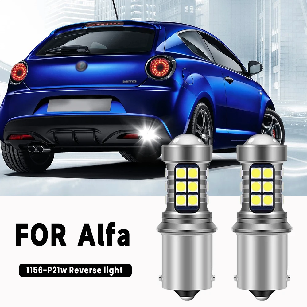 Alfa Romeo mito、リバースランプ、blub、Canbusアクセサリー用のLEDバックアップライト、2008-2018、2010、2011、2012、2013、2014、2015、2016、2017、2個