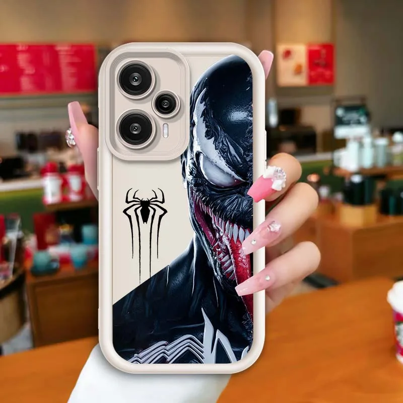Marvel Venom Cool Hot ArtสําหรับXiaomi Mi Poco X3 X4 X5 X6 M4 M5 M5s M6 F4 F5 F6 Pro GT Plus 5G Eyeบันไดฝาครอบโทรศัพท์กรณี