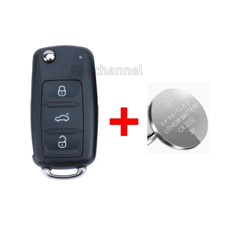 1pcs 3 Button Car Key Shell 202AD Flip Remote Key Case Hu66 for Golf Tiguan Polo Candy Jetta Touran Skoda Seat Leon 5K0837202 AD