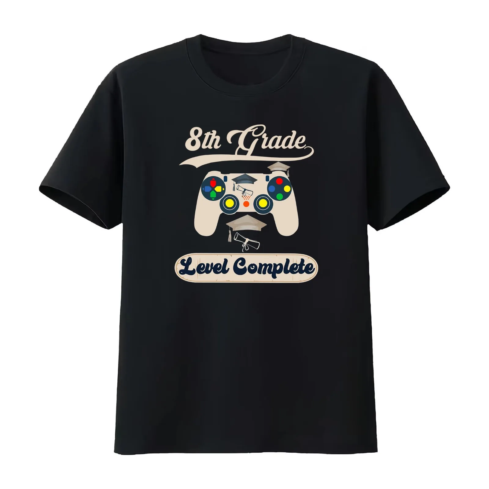 8th Grade Complete T-Shirt Summer Casual Cotton Tee Oversized Streetwear Tops Vintage Graphic Print Loose Fit Short Sleeve