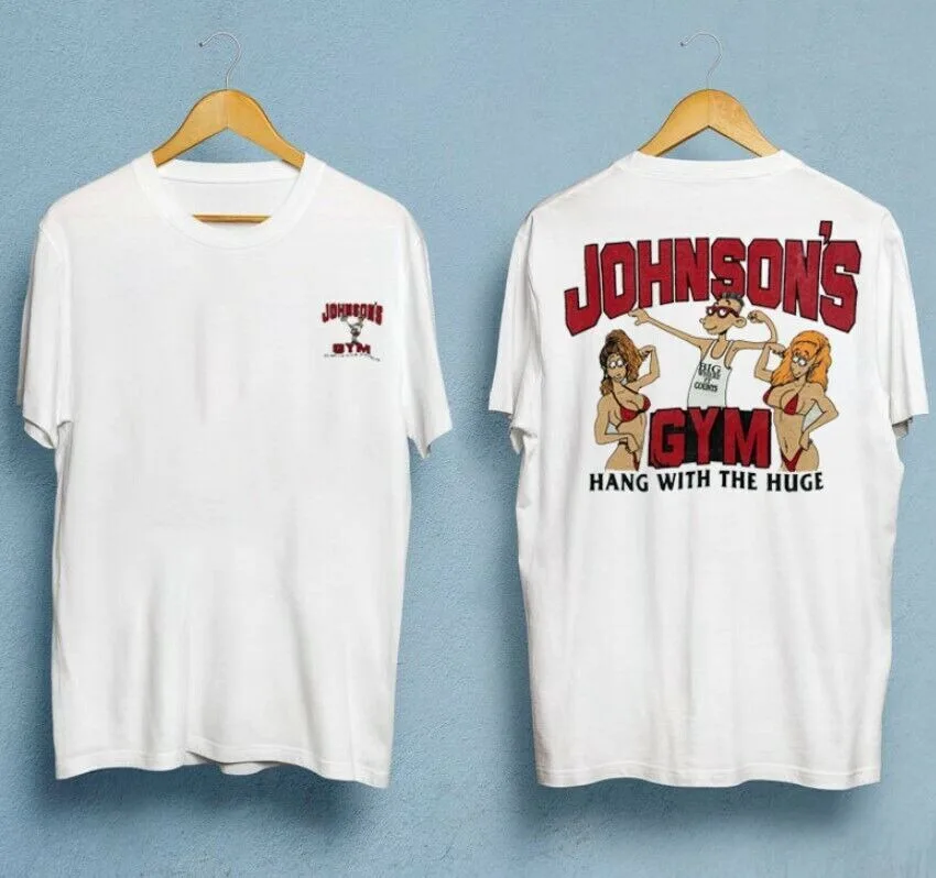 NEW!! Vintage Big Johnsons Gym Graphic Humor Funny Tshirt 1990s Size S-5XL