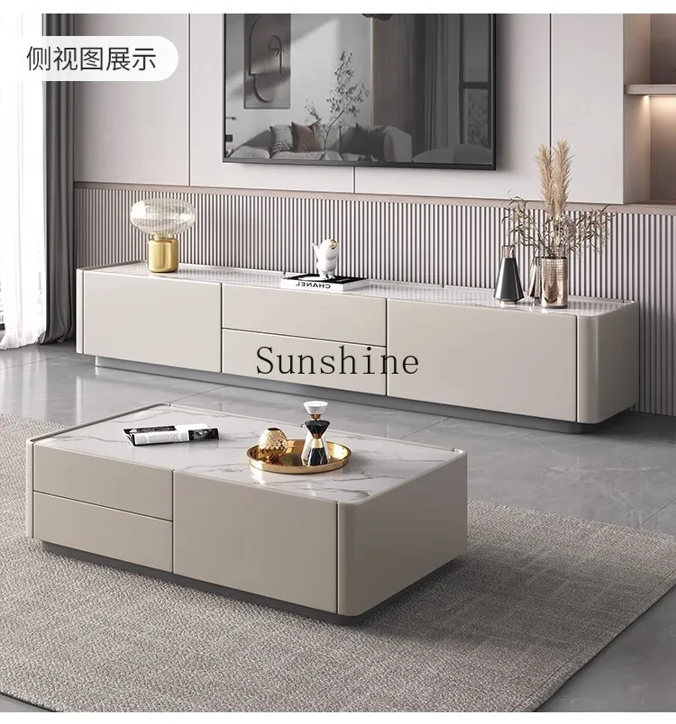 Simple modern living room size apartment high-end floor TV cabinet combination FT