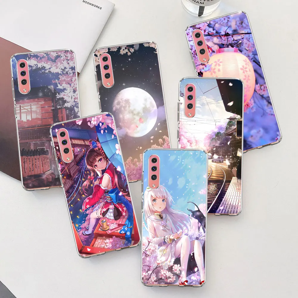 Japanese Anime Plum Cherry Blossom Girl Case For Samsung Galaxy A06 A07 A50s A05s A30 A05 A20s A30s A02s A03 A04s Phone Cover