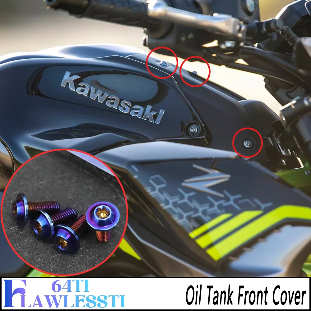 FLAWLESSTI Gr5 Titanium Bolts Windshield Fender Front Cover Brake Disc Caliper Brake Clutch Bolts For Kawasaki Z900 ABS