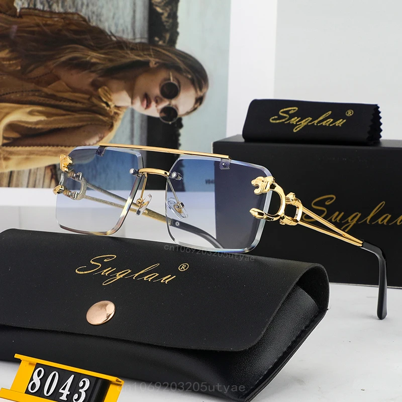 Women Fashion Polarized Sunglasses Leopard Head Unisex Sun Glasses Retro Luxury Brand Trend Driving Luxury Men Sun Eyewear