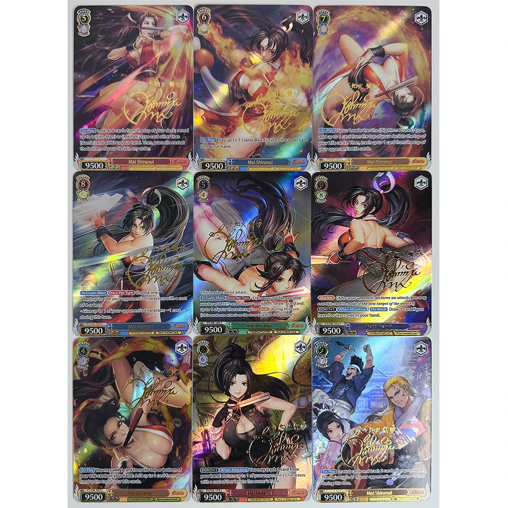 9 Pz/set Anime Dea Storia FAI DA TE ACG Mai Shiranui Carta Sexy Ragazzo Giochi Giocattoli Regali Di Compleanno Giochi Da Tavolo Carte Da Collezione