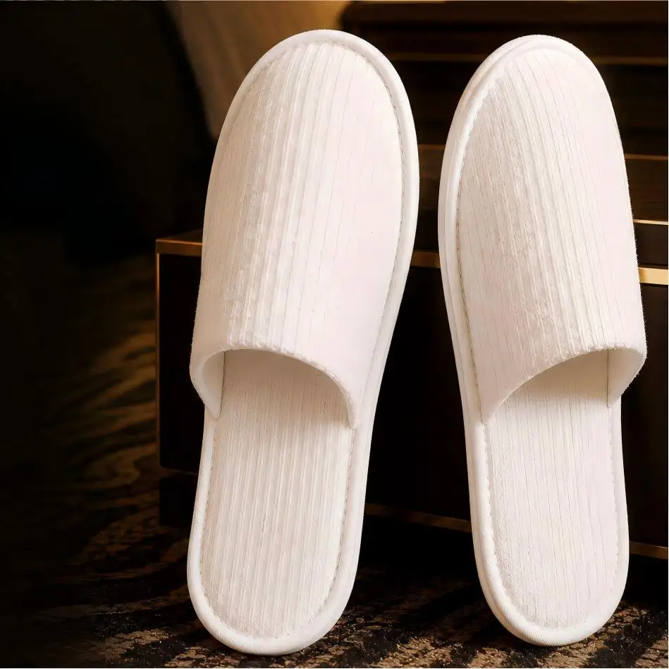 10 Pcs Portable Disposable Slippers Non Slip Indoor Slippers For Home Hotel Homestay Travel Spa Guest Disposable Footwear image 2