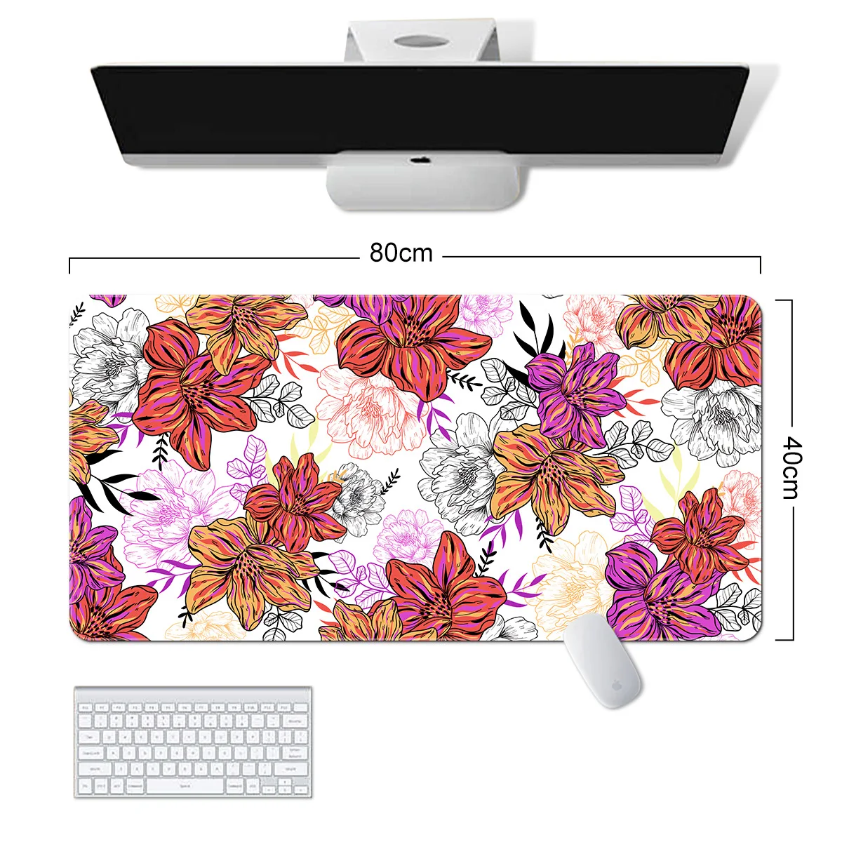 Flower Anime Gaming Pc Mousepad Yellow Mouse Mats Pad on The Table Office Gamer Accessories Keyboard Pad Desk Mat Mouse Carpet