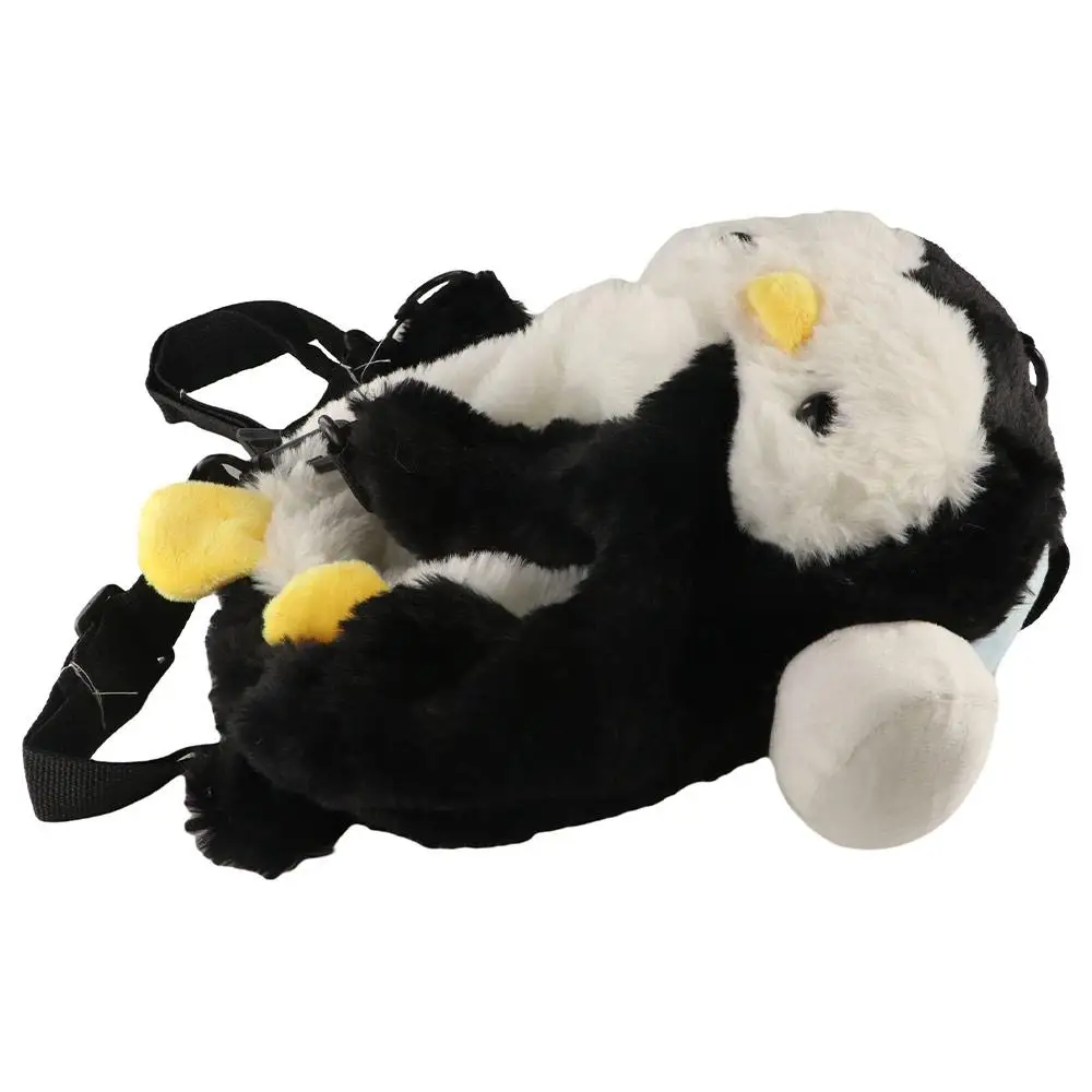 

Soft Penguin Crossbody Bag Dual-purpose Bag Children Backpack Large Capacity Animal Shoulder Bag Outdoor