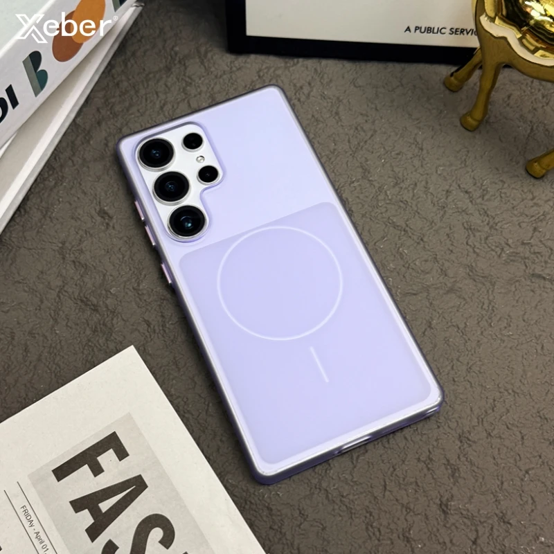 Ultradünne, matte, transparente, klare magnetische Hülle für Samsung Galaxy S26 S25 S24 S23 Ultra Plus für MagSafe Wireless Charge Cover.