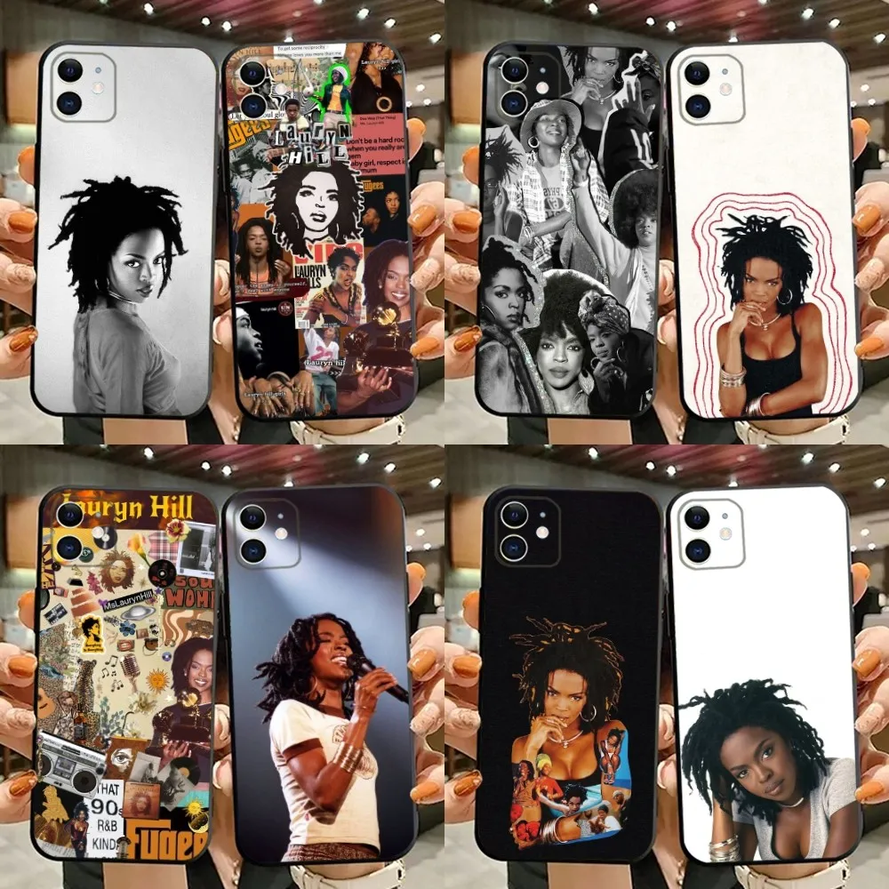 

Singer Lauryn Hill Phone Case For iPhone 15,14,13,12,11,Plus,Pro Max,XS,X,XR,SE,Mini,8,7 Soft Silicone Black Cover