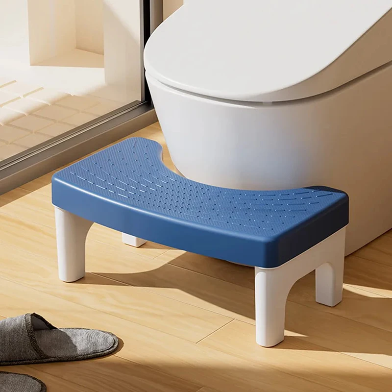 38*22*17cm Plastic Footrest Bathroom Toilet Aid Footstool Anti-slip Feet Pedal for Adults & Children