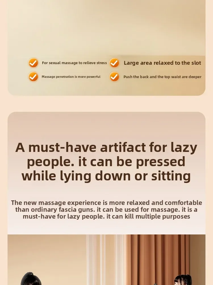 Brand High-End 16-Head Fascia Gun Multi-Head Massager, Waist and Back Muscles Deep Relaxation 16-Head Massager