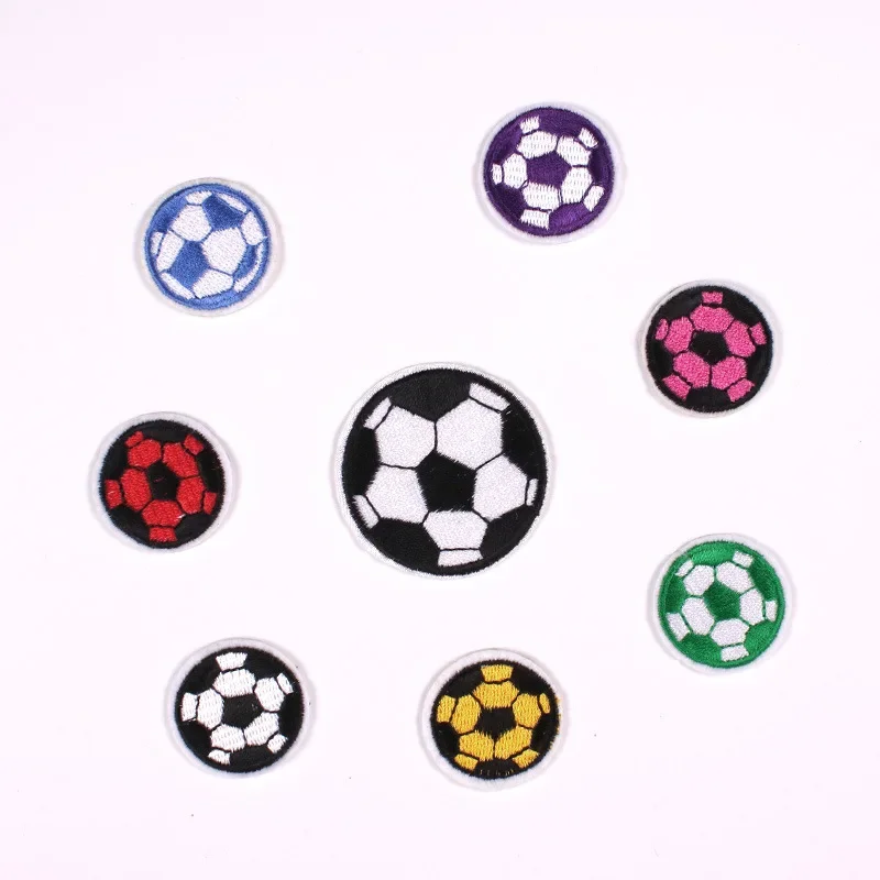 

100pcs/Lot Luxury Small Football Embroidery Patch Black Red Shirt Bag Kids Boy Clothing Decoration Accessory Craft Diy Applique