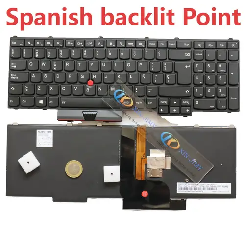 Imagen 1 del producto Teclado retroiluminado español P50 para Lenovo Thinkpad P50 P51 P70 P71 SN20M15446 9A16017 01HW200 PYBLW-105SP
