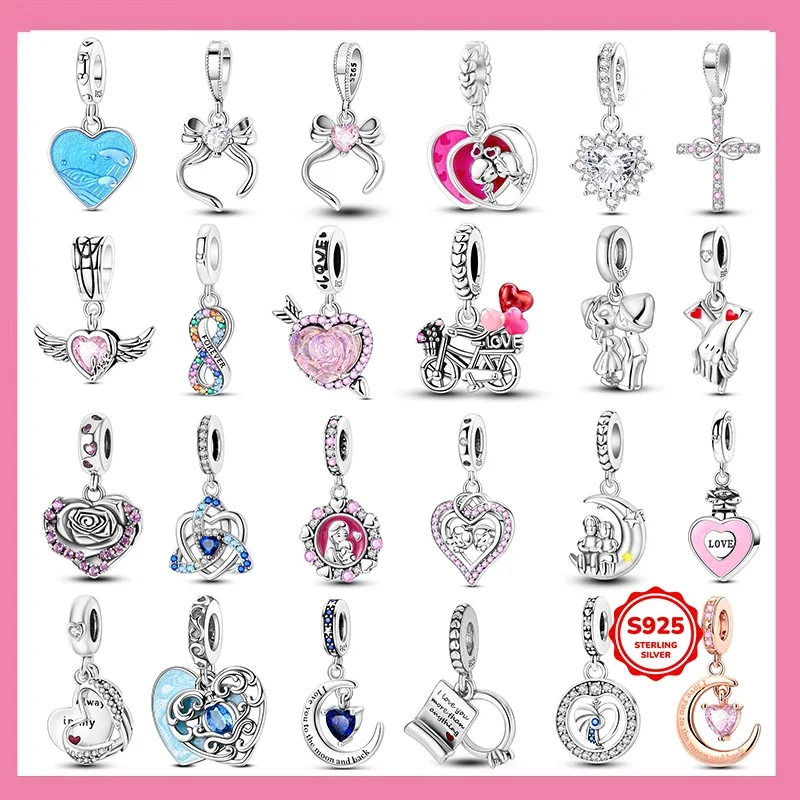 

Original New 925 Sterling Silver Charms Beads Infinite Love Heart Series Charm Fit Original Bracelet DIY Women Jewelry Gift