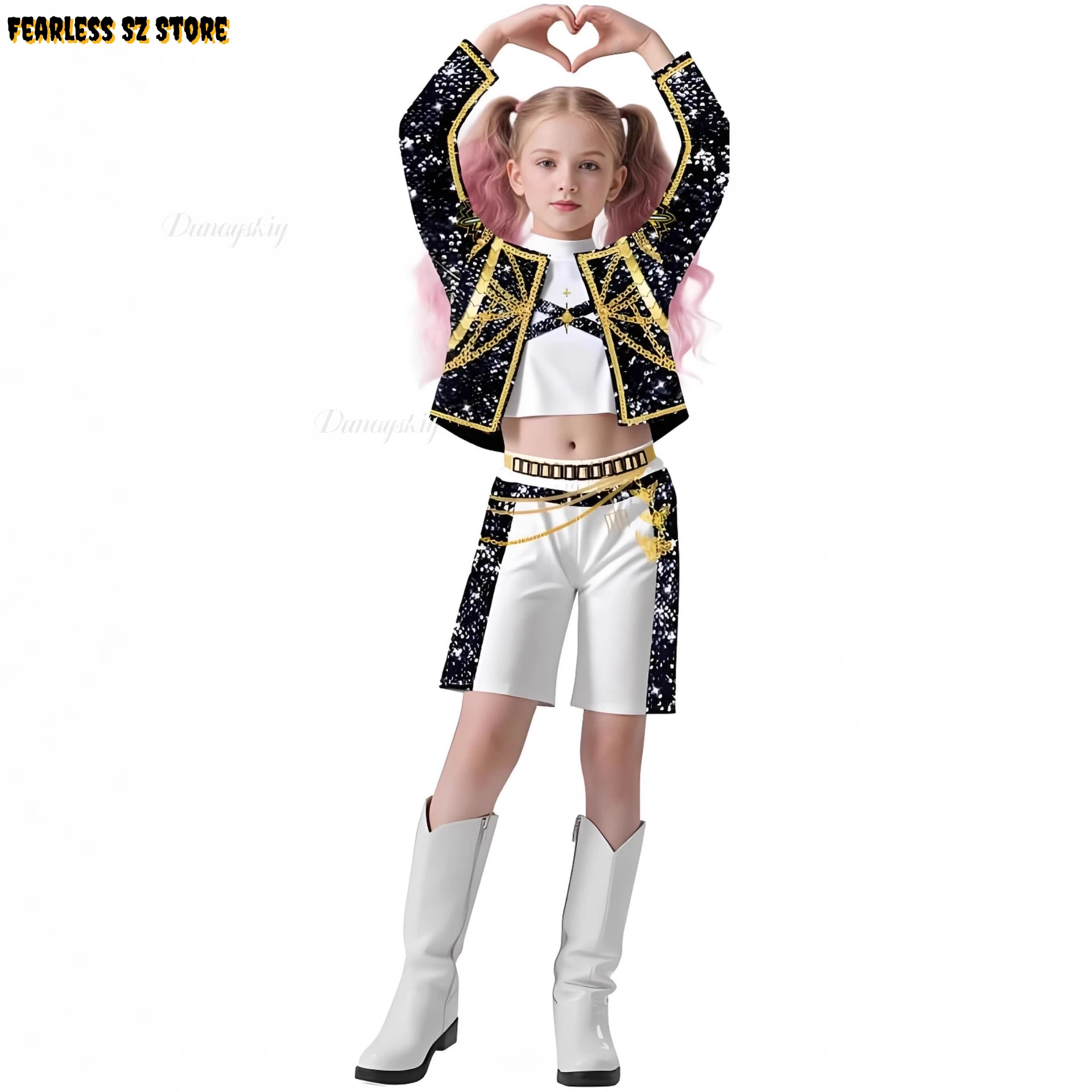 K-Pop Demon Hunter Girls Cosplay Costume - Kids Halloween - Image 4
