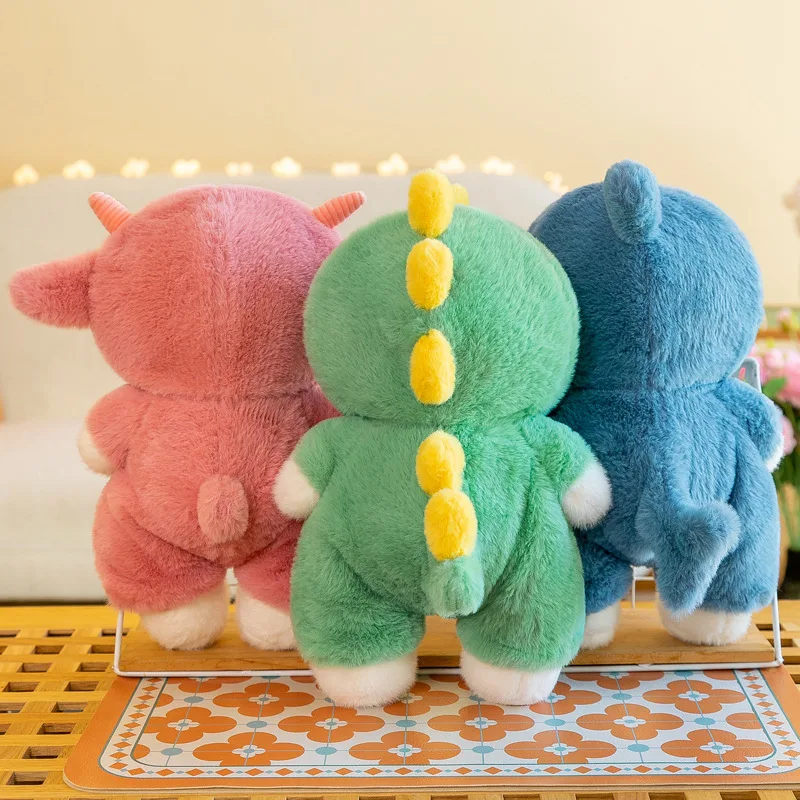 1pc 30/40cm vestido comum urso brinquedo de pelúcia recheado rosa cordeiro verde dinossauro azul tubarão pano para 30cm boneca mudança pano disponível
