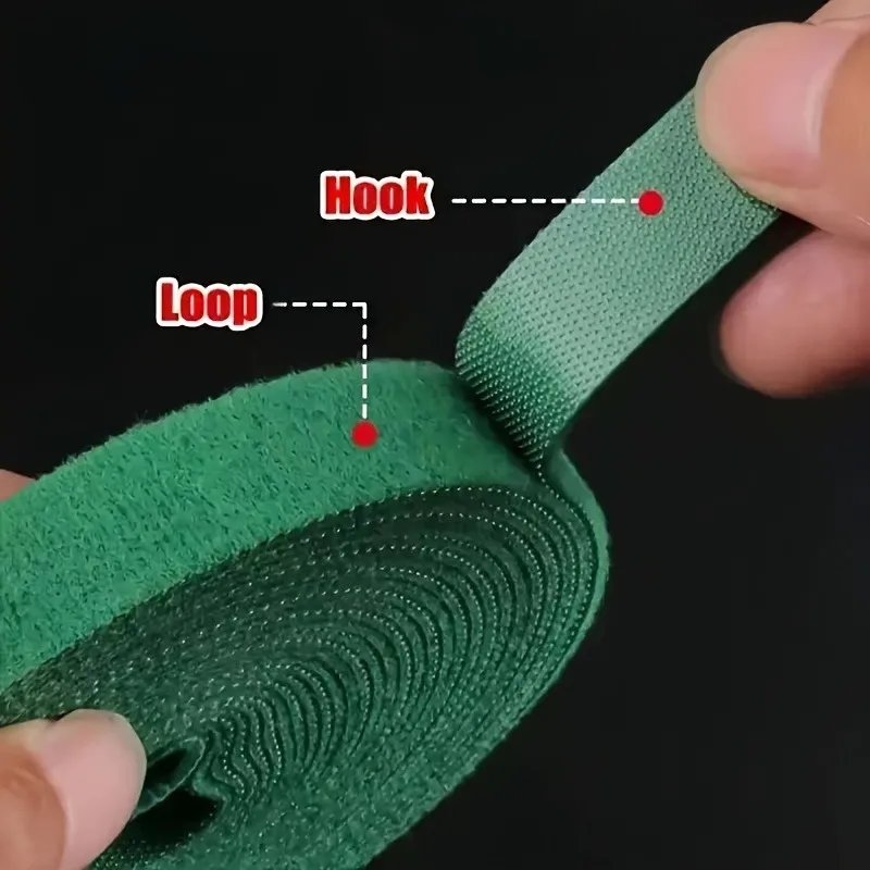 3Rice 118in Reusable Plant Ties in Rolls Green Flexible Support Band for Vines Flowers Garden Plants Home Outdoor Gardening