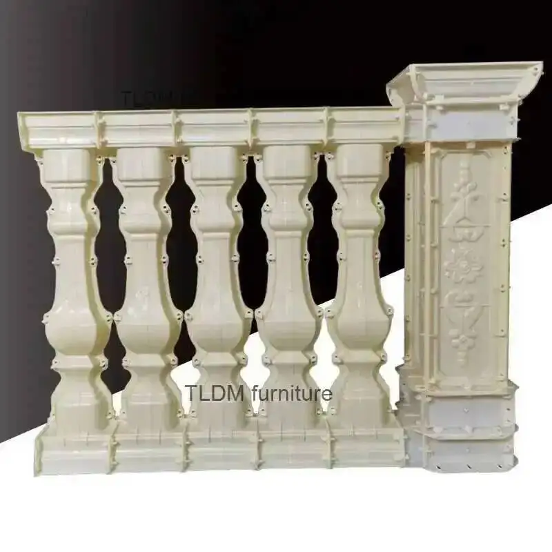 Guardrail Villa Balcony Mold Cement Line European Cast-in-place Vase Column Roman Railing Mold Column Outdoor Mold Handrail