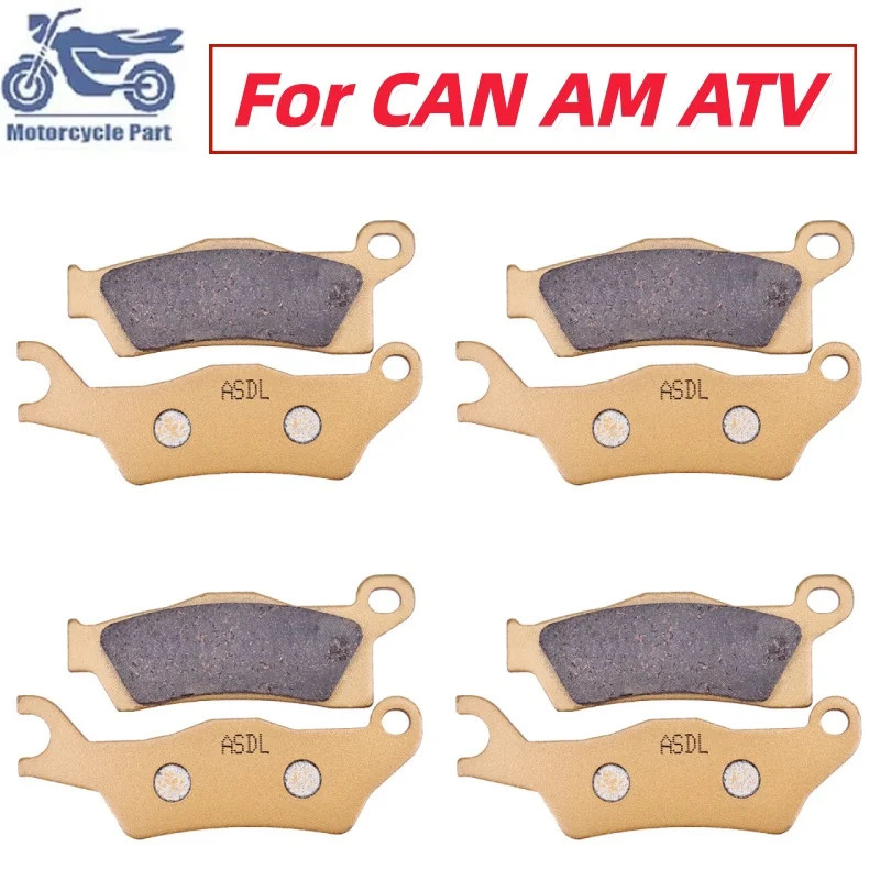 Front Rear Brake Pads Set For CAN AM ATV Outlander 450 570 650 850 1000 All Models Renegade 570 800 850 1000 EFI 2012-2024