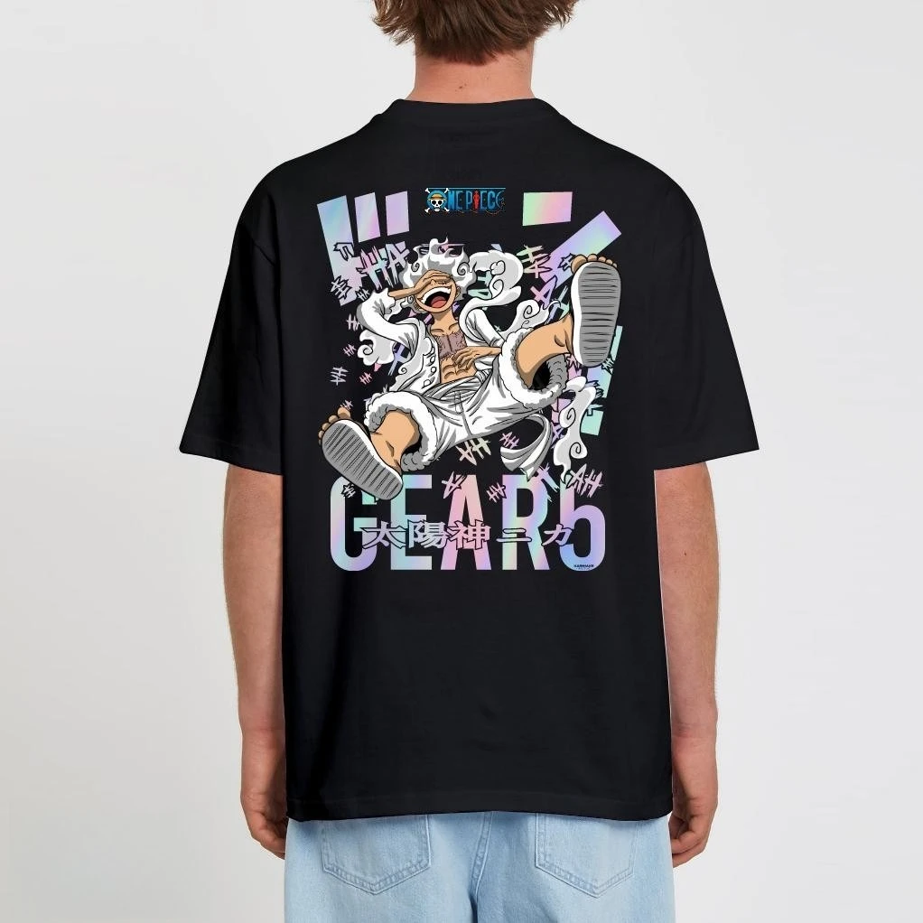 Anime One Piece MONKEY D LUFFY NIKA GEAR 5 FIFTH V2 Printed T-shirt Men's and Women's T-shirt Men's Top 2026 Summer New Tee