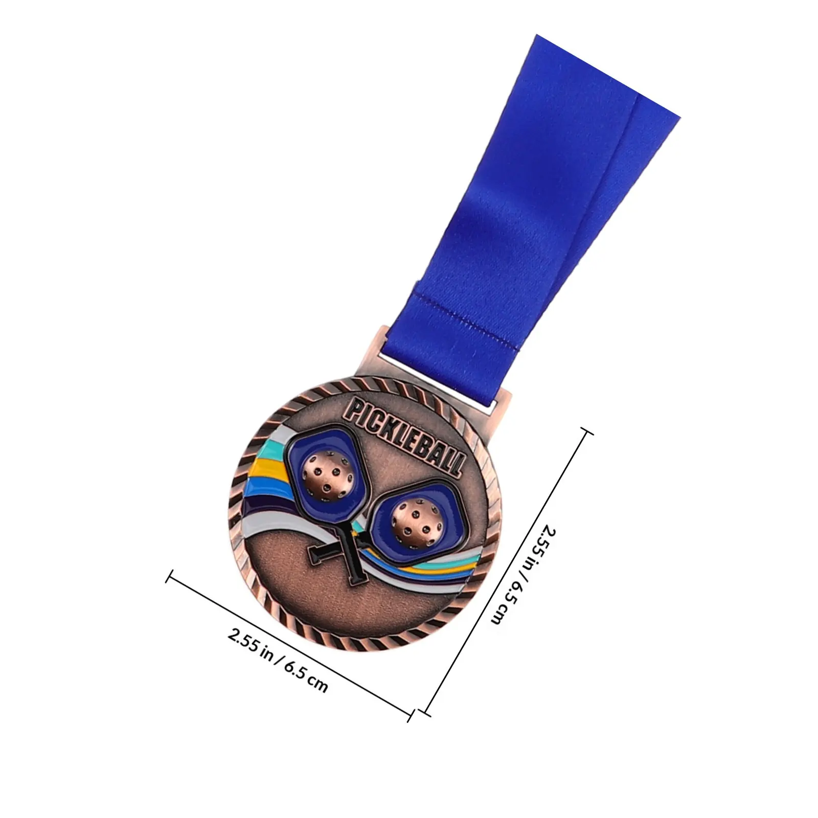 Premium Enamel Finish Pickleball Medal Sports Event Trophy Award Medal for Championships Gymnastics Cheer Games Participation
