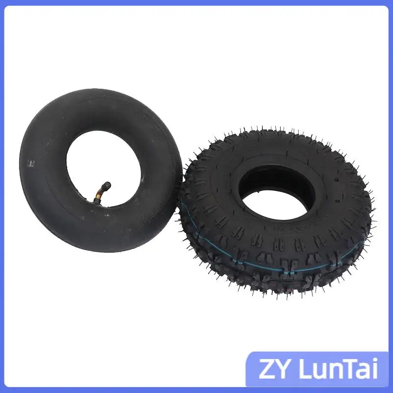 4.10-4 Pneumatic Outer Tyre 4.10/3.50-4 Inner Tube for 49cc Mini Quad Dirt Bike Scooter ATV Buggy 4 Inch Tyre