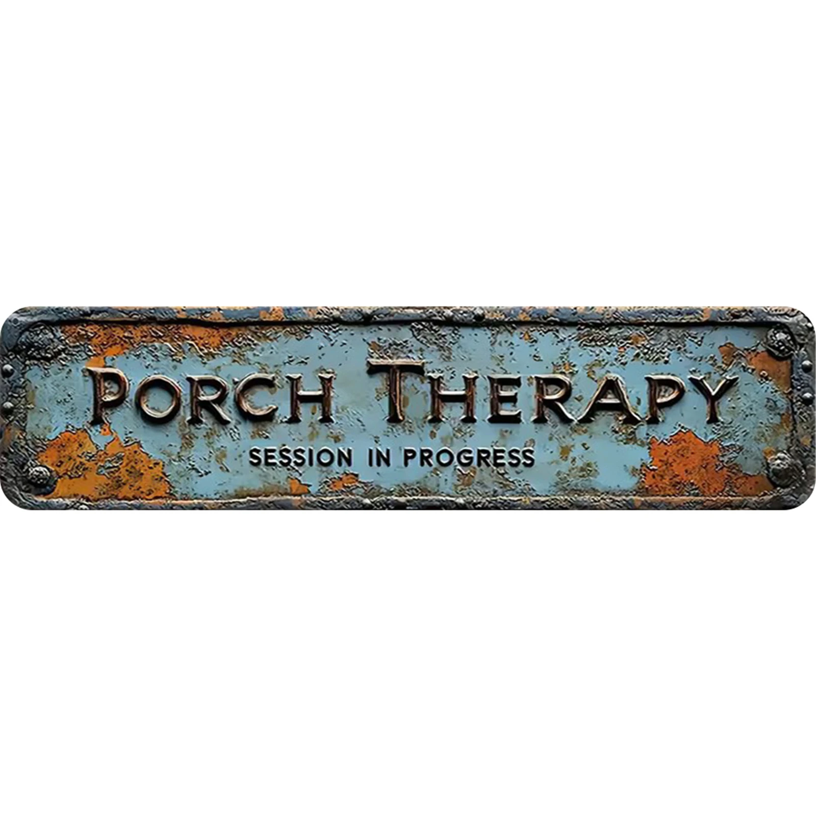 Distressed Rustic Sign 16x4 Inch Metal Tin Sign Vintage Metal Wall Art Plaque for Friends Neighbors Home Garden Deck Decor
