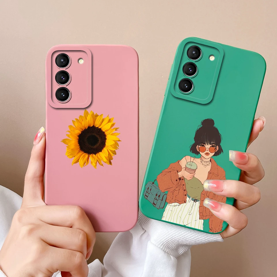 For Samsung Galaxy S21 S21 FE S21 Pro 5G Coques Butterfly Soft Silicone Liquid Cover Non Slip Funda For S21/S21Fe/S21+ Case Capa