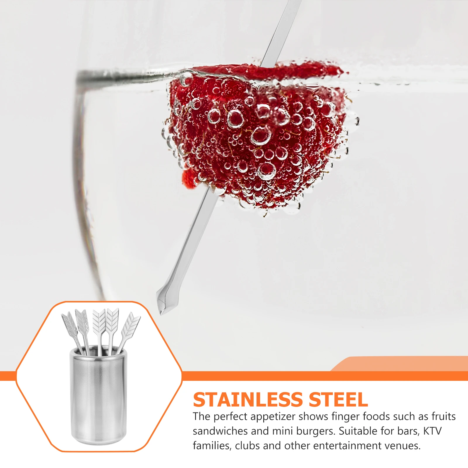 

5 pcs Stainless Steel Bread Forks Dessert Forks Drink Mixers Non-Rusting Food Supplies For Cakes Coffee Milk Tea Snack