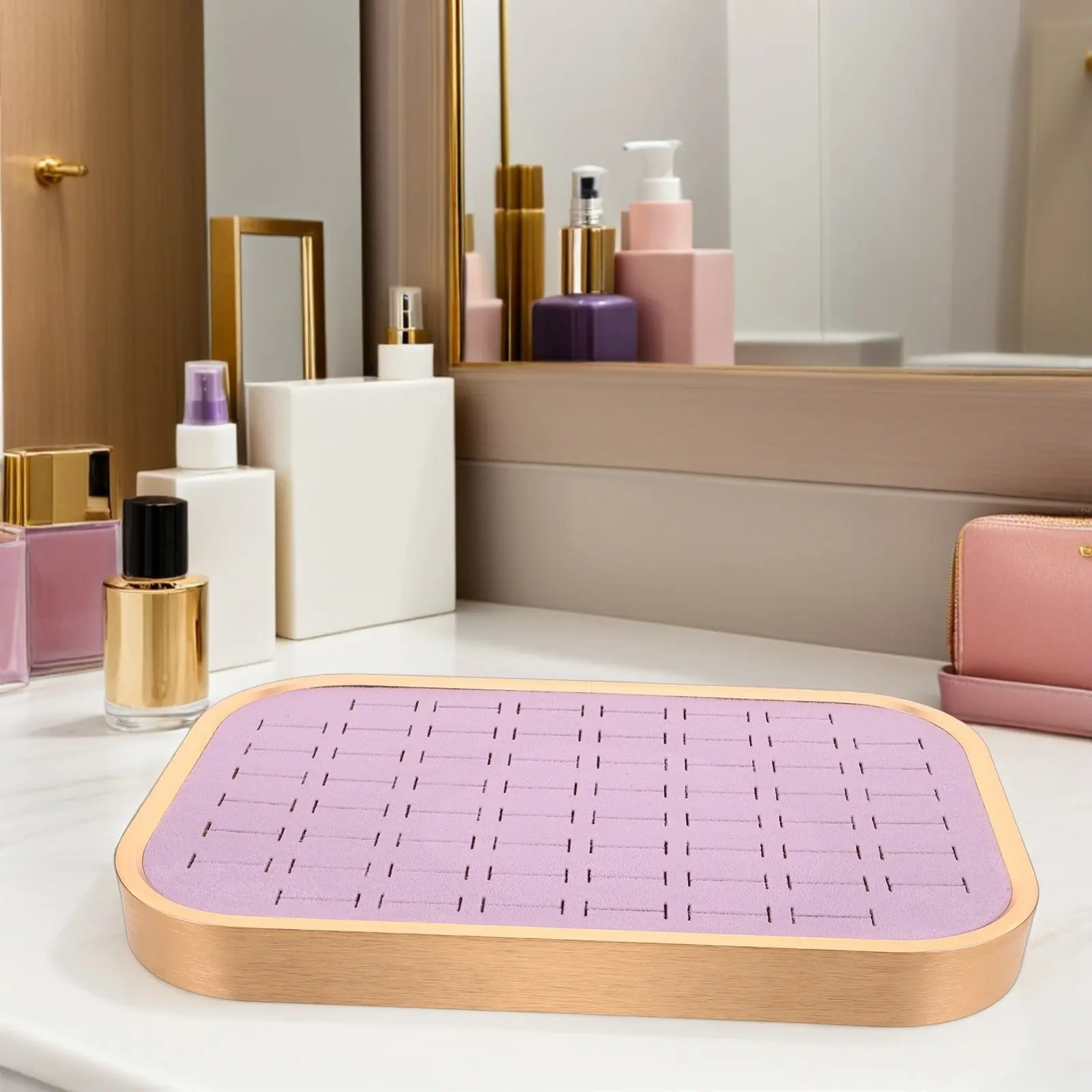 60 Slots Jewelry Storage Tray Stackable Rings Pendant Display Case Drawer Insert Organizer Rings Display Tray Pendant Trays