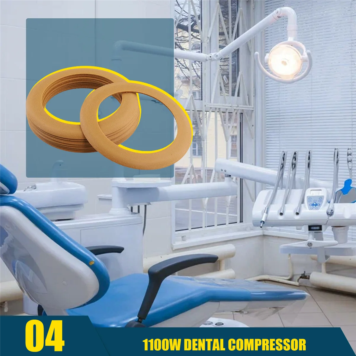 النوعية! 10 قطعة 1100 واط ضاغط الأسنان استخدام بيستونز بوليميد حلقة مطاطية خالية من الزيت ضاغط الهواء PTFE خواتم
