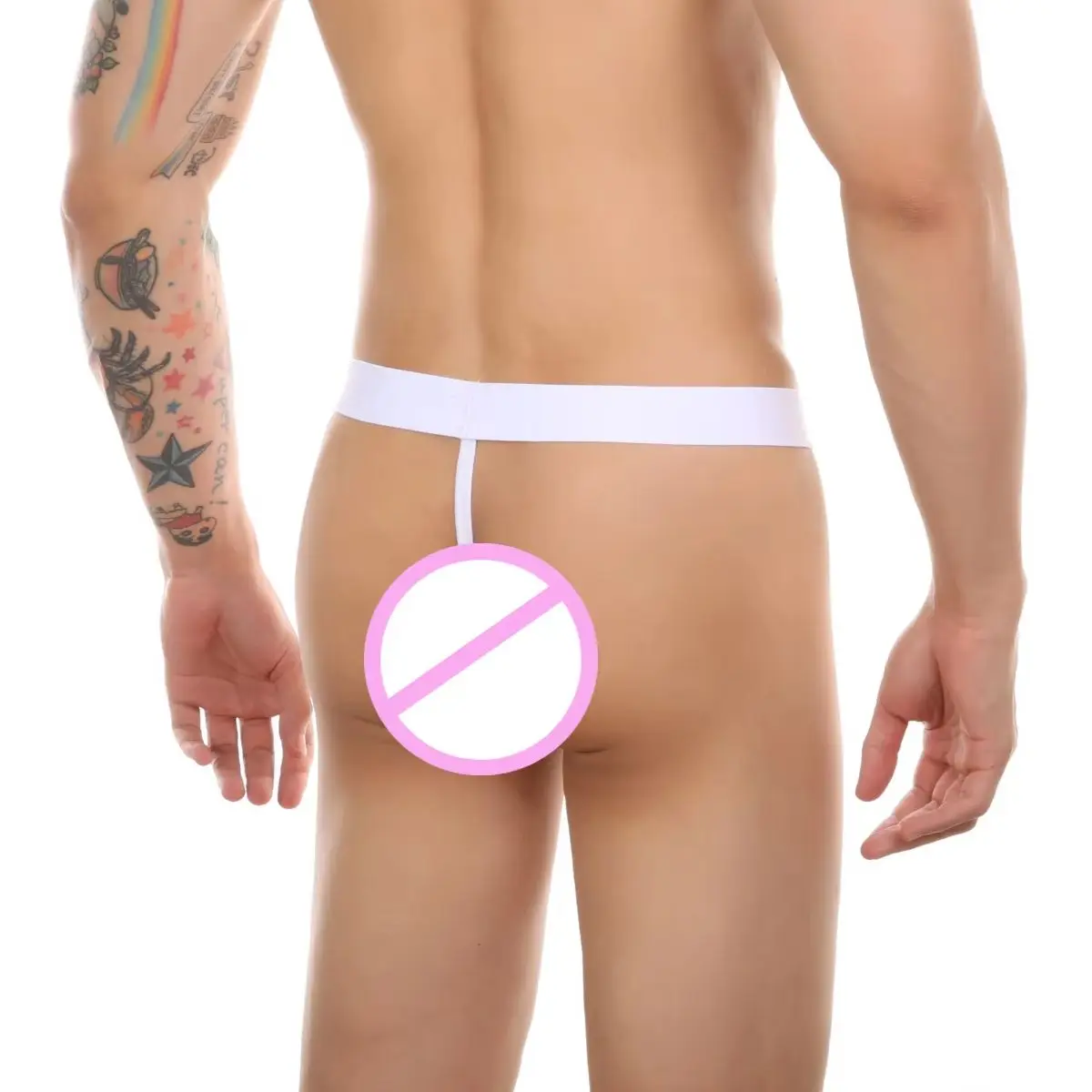 Men Sexy Thongs Low-Rise Cotton Underwear Breathable Bulge Pouch Mini Thongs G-Strings Backless Panties Exotic Lingerie