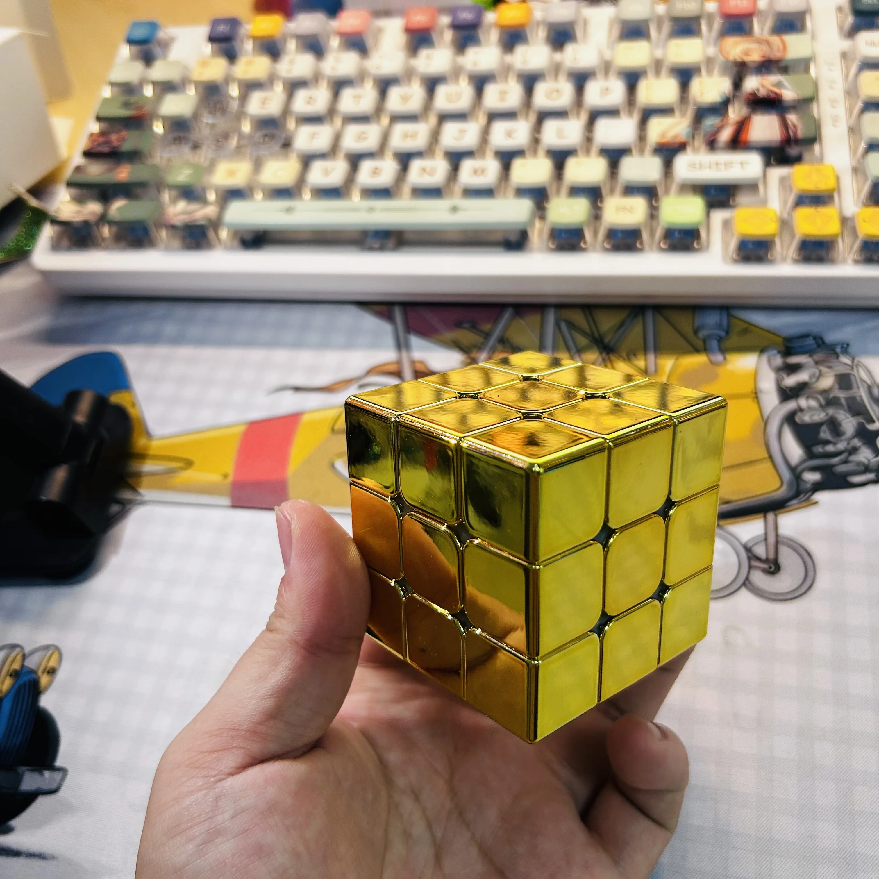 New 3x3 Gold Cube Electroplated Gold Cube 3x3 Cube Magnetic Cubo Kids Toys