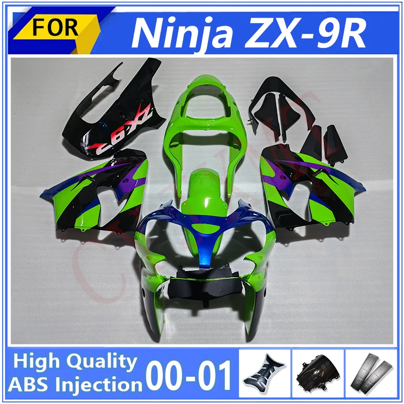 Motorcycles Protector Fairings for Kawasaki Ninja ZX-9R ZX9R 2000 2001 Bike Fairing Kit Ninja900 ZX900 00 01 Bodywork Cowl Shell