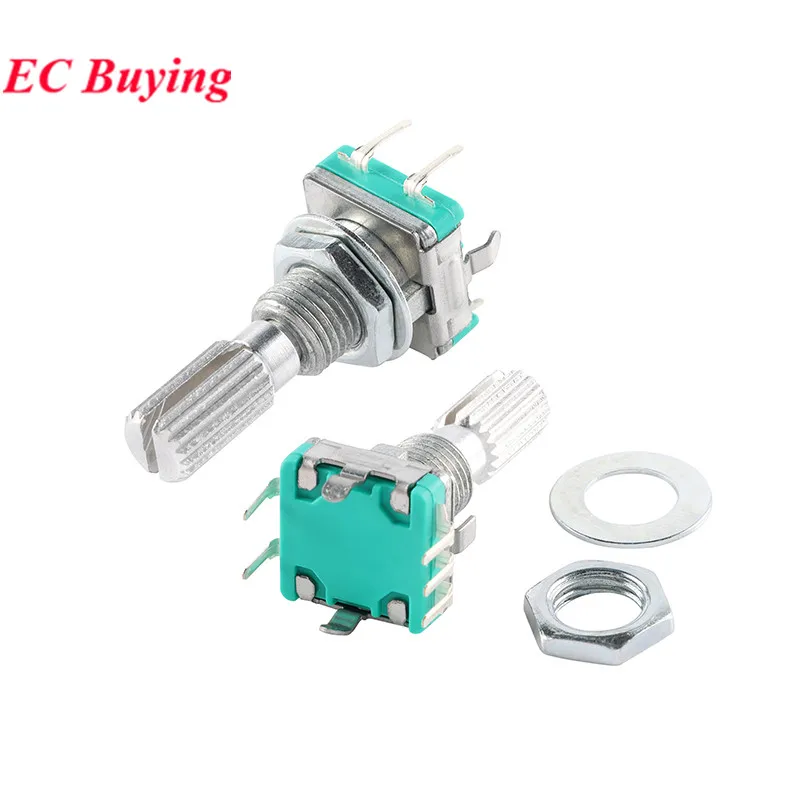 5Pcs/1pc Drehgeber EC11 EC12 EC16 15mm 20mm Halb Pflaume Achse Griff Länge code Schalter Digitale Potentiometer mit Schalter 5Pin – Detail 7